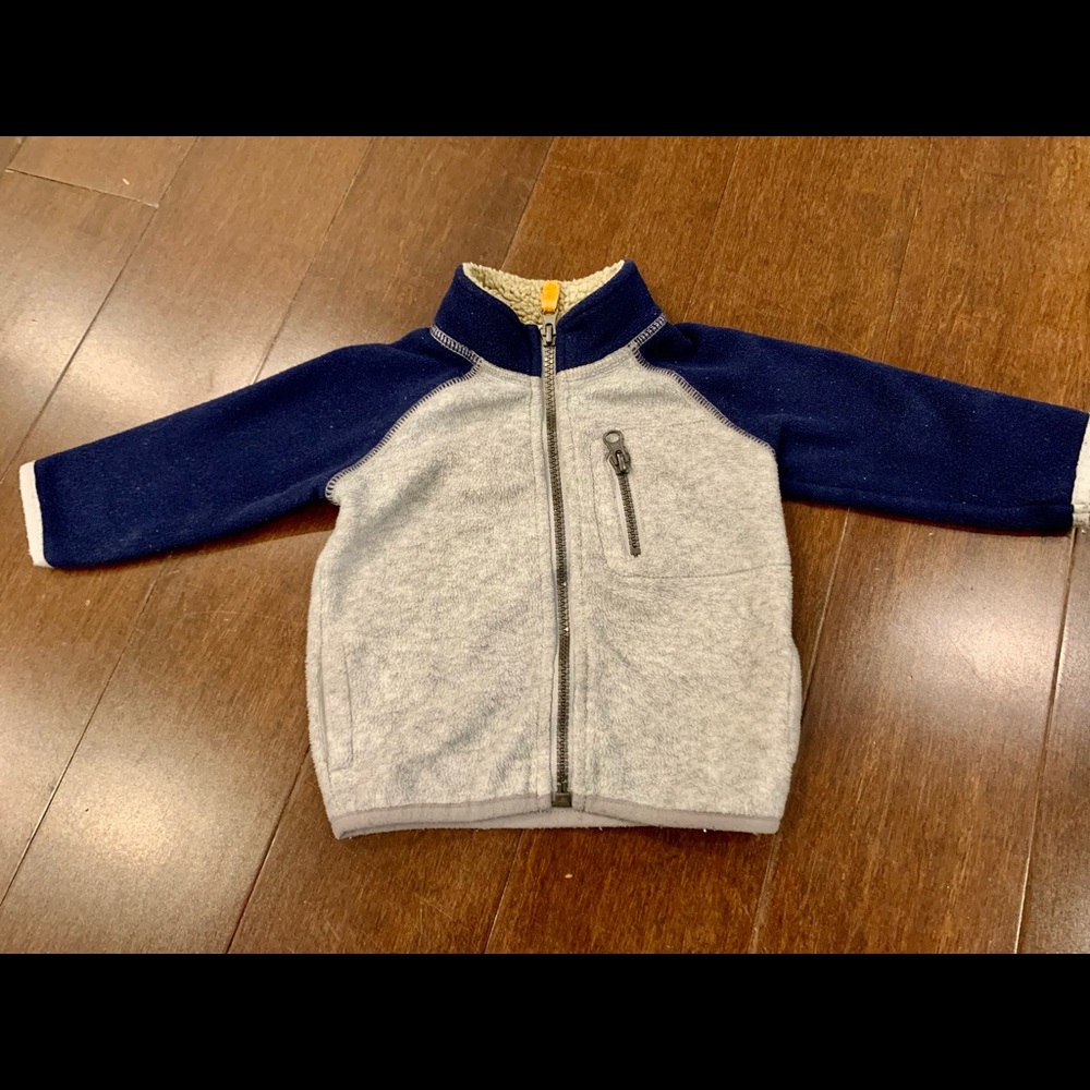 Carter’s 9M fleece zip sweater jacket with pockets